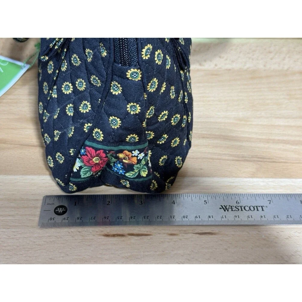 🔥 NEW & RARE VERA BRADLEY Vibrant Black Sun Sunflower Purse Wallet Retired NWT